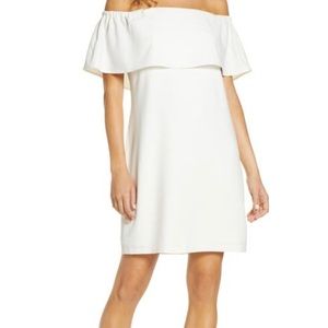 Charles Henry Off the Shoulder Dress L Ivory
